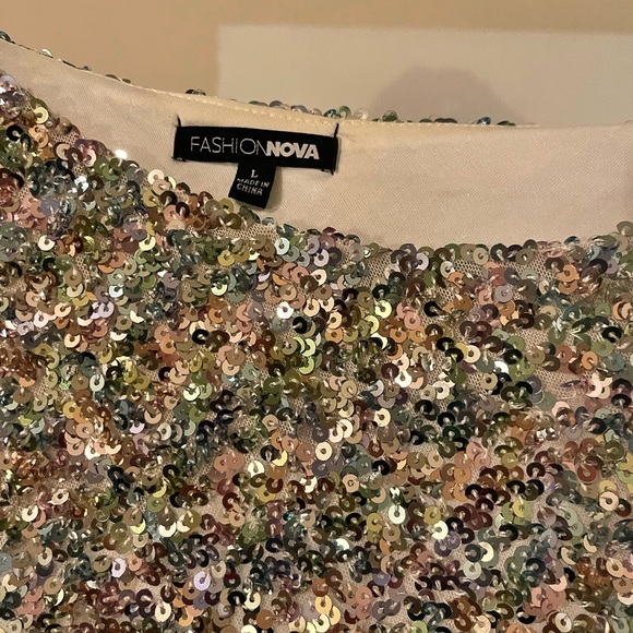 One shoulder seaQuest multicolored cocktail dress - Picture 4 of 5